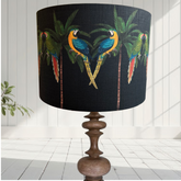 ijustlovethatfabric Parrot and Palms fabric Lampshade - Black